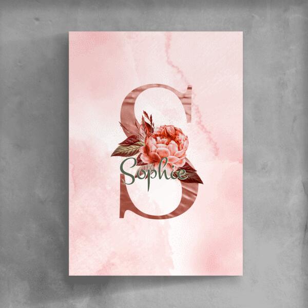 Namensposter Design Edition rosa - Personalisierbares Poster