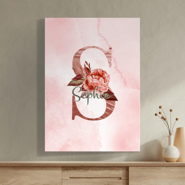 Namensposter Design Edition rosa - Personalisierbares Poster