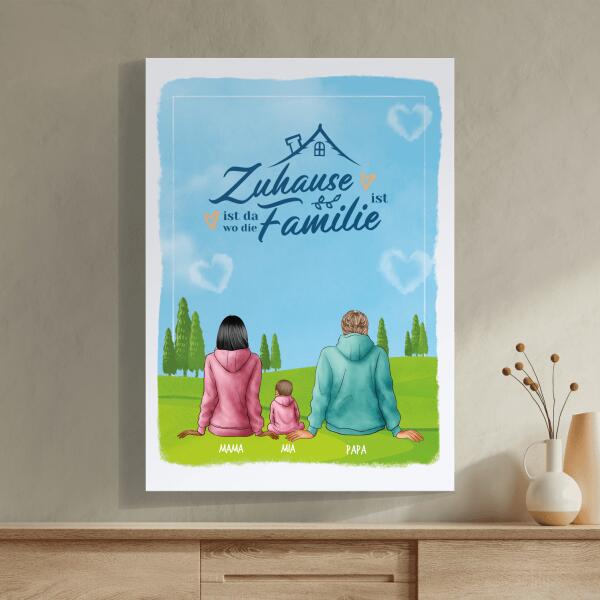 Entspannte Familie - Personalisierbares Poster