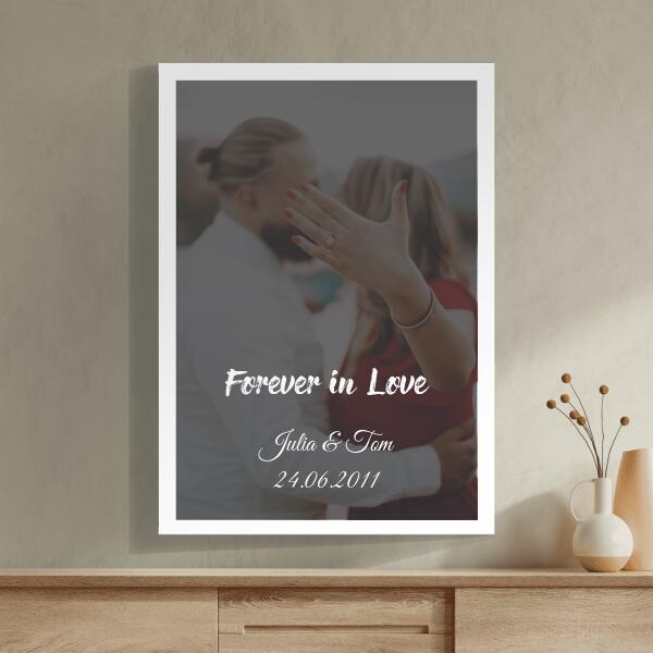 Forever in Love Foto-Upload - Personalisierbares Poster