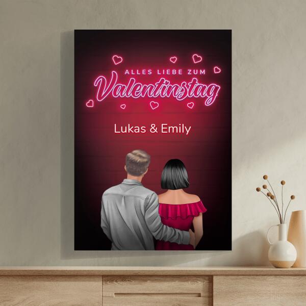 V-Day Paar - Personalisierbares Poster