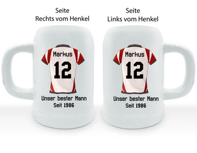 Sport-Trikot - Personalisierbarer Bierkrug