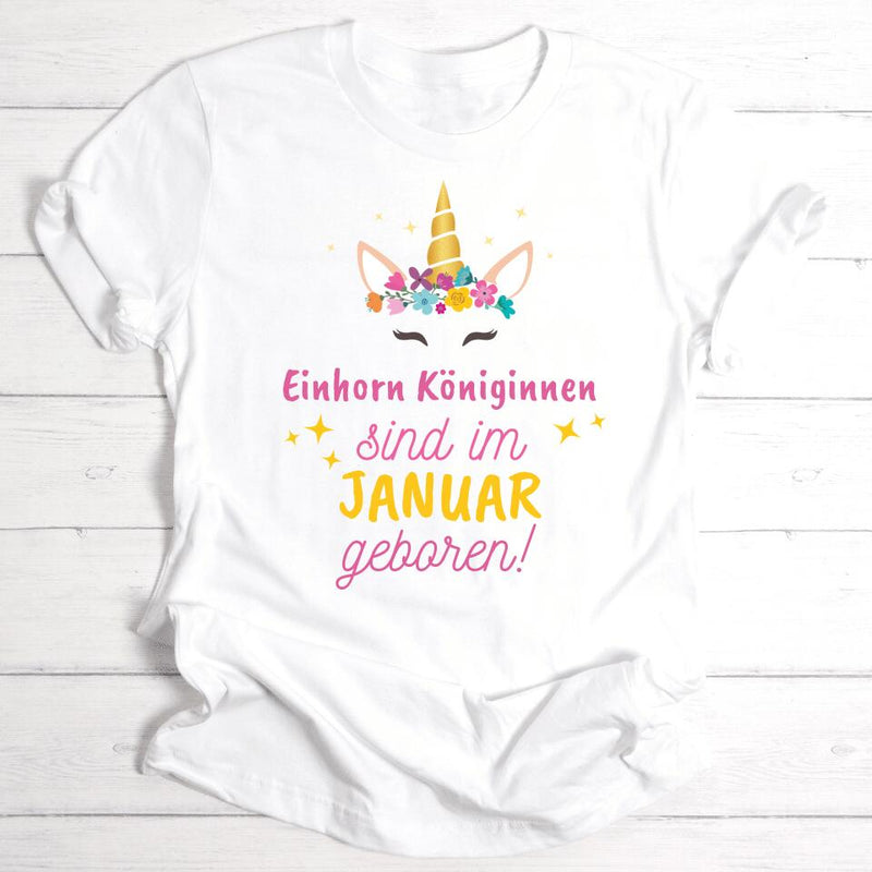 Einhorn Königinnen - Personalisierbares T-Shirt