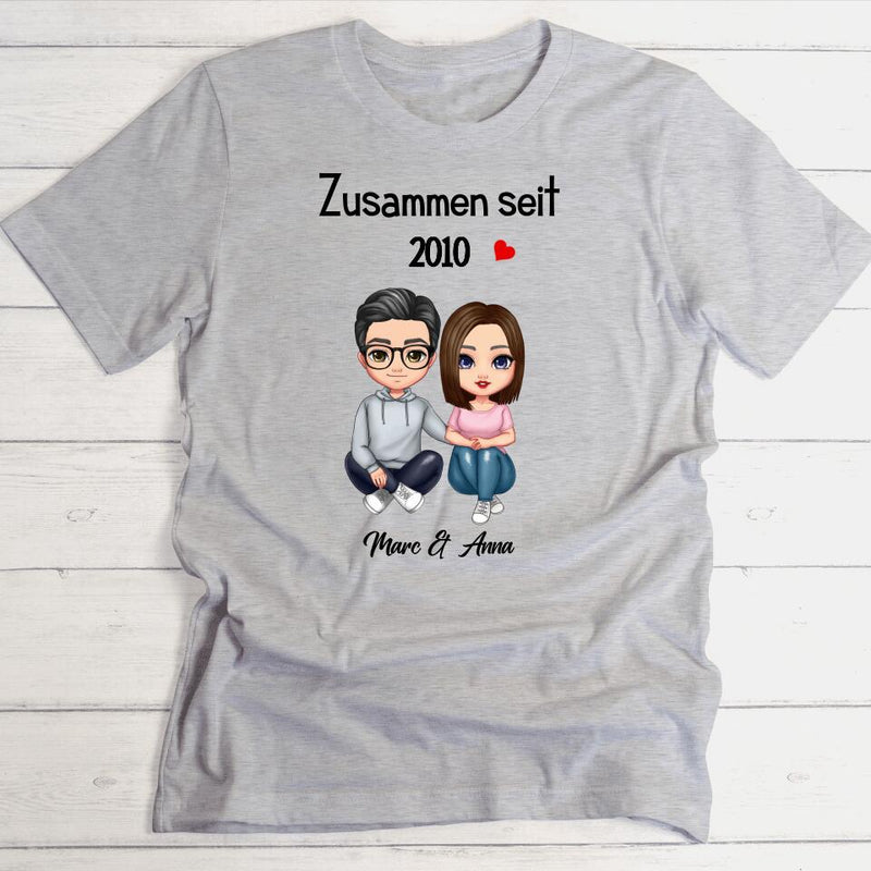 Comic Style Paar - Personalisierbares T-Shirt