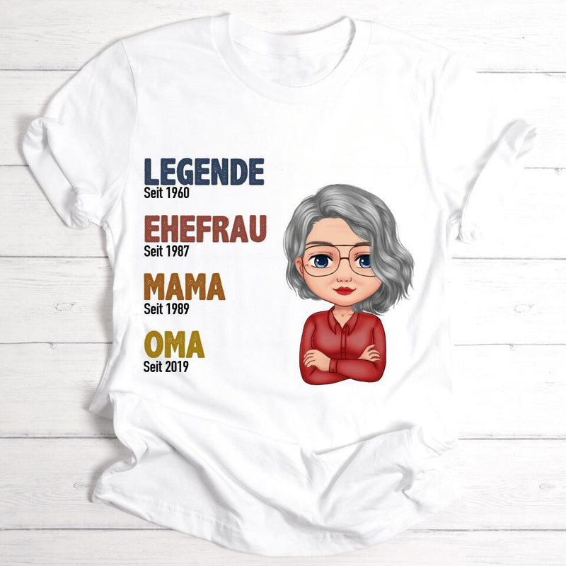 Legende Oma / Mama - Personalisierbares Damen-Shirt