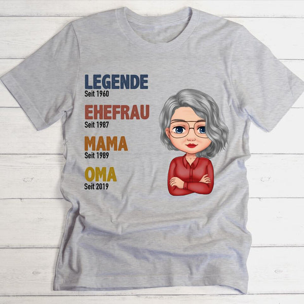 Legende Oma / Mama - Personalisierbares Damen-Shirt