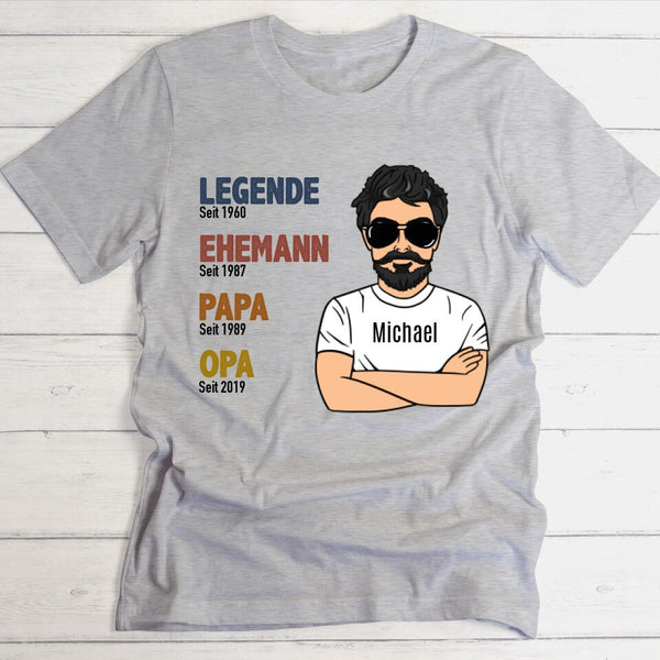 Legende Opa / Papa - Personalisierbares T-Shirt