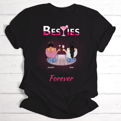 Besties Forever - Personalisierbares T-Shirt  (schwarz)