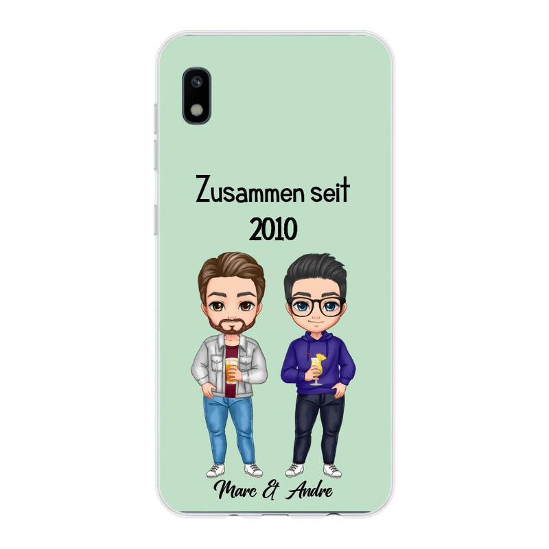 Comic Style Paar (zwei Männer) - Personalisierbare Handyhülle