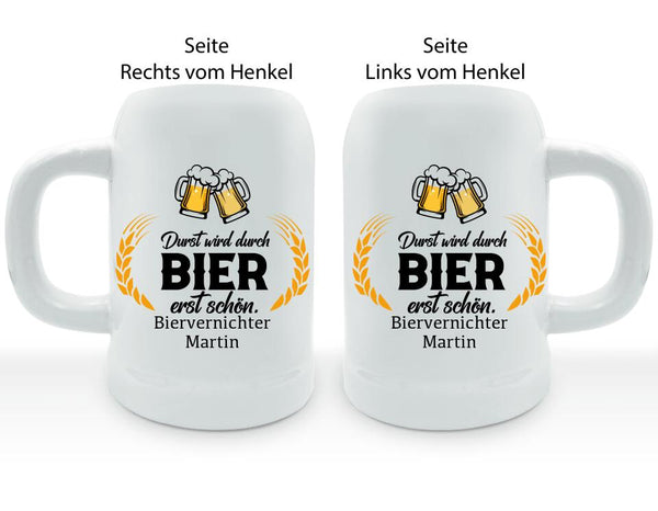Bier-schön Bierlabel - Personalisierbarer Bierkrug