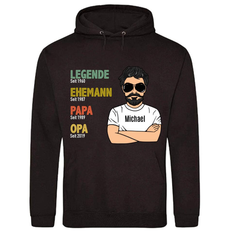 Legende Opa / Papa - Personalisierbarer Hoodie