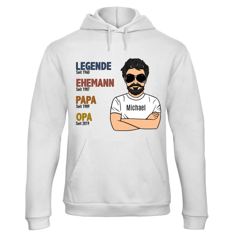 Legende Opa / Papa - Personalisierbarer Hoodie