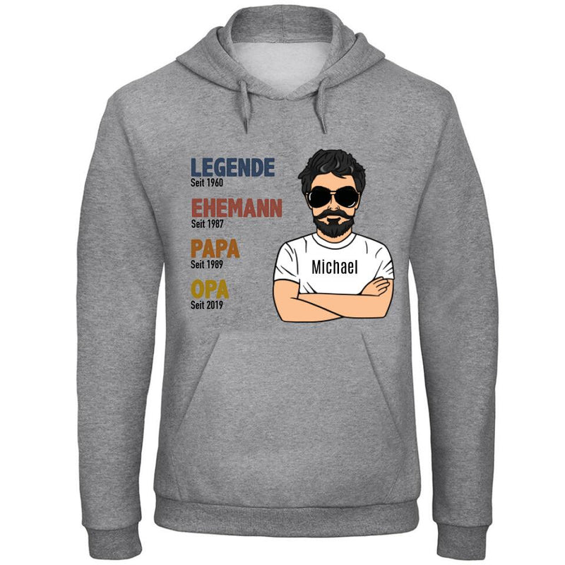 Legende Opa / Papa - Personalisierbarer Hoodie