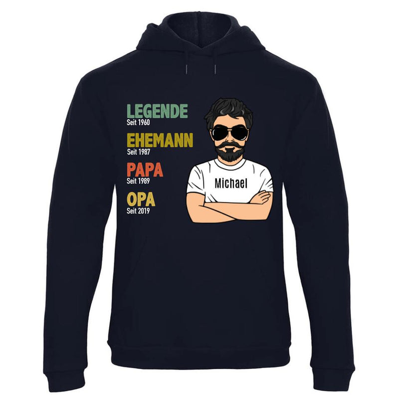 Legende Opa / Papa - Personalisierbarer Hoodie