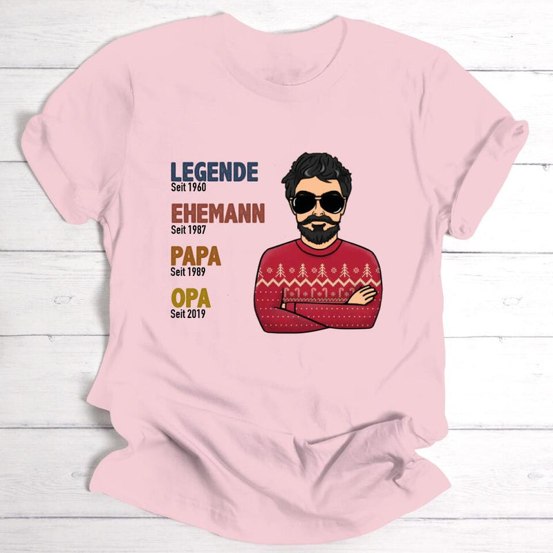 Legende Opa / Papa Weihnachten - Personalisierbares T-Shirt