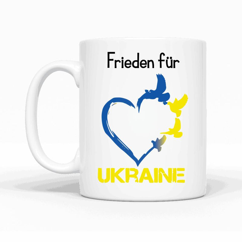 Frieden für Ukraine - Personalisierbare Tasse
