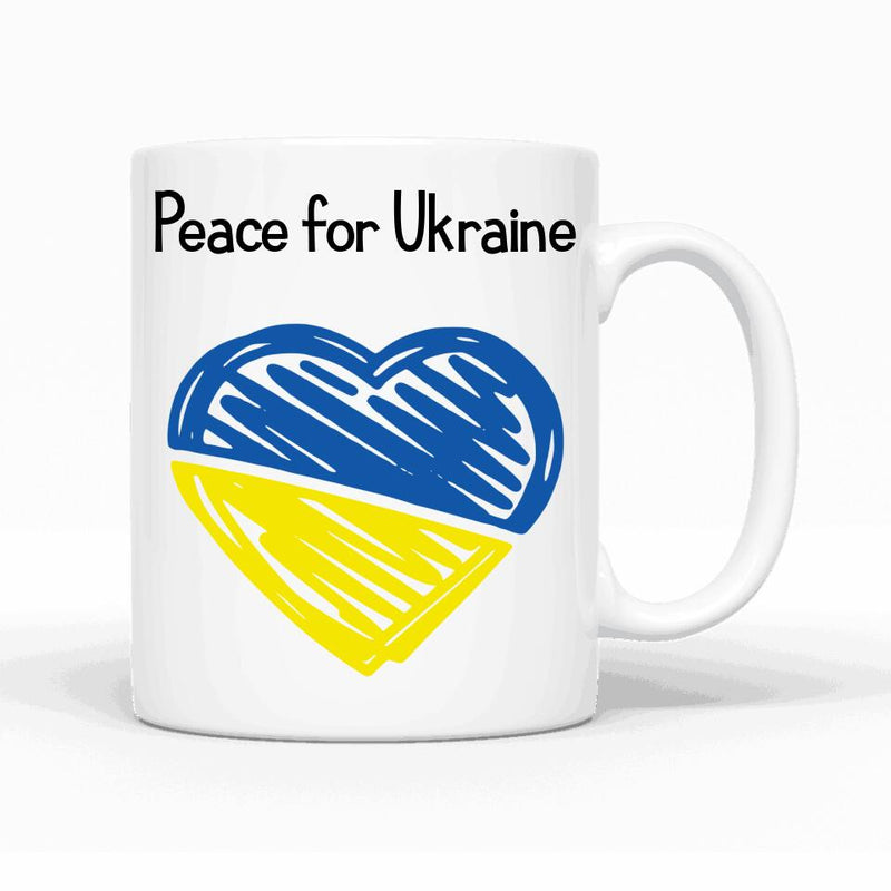 Ukraine Herz - Personalisierbare Tasse