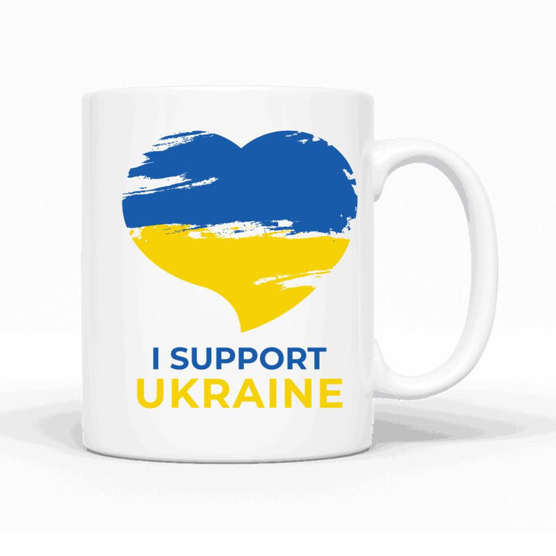 I Support Ukraine Herz - Personalisierbare Tasse