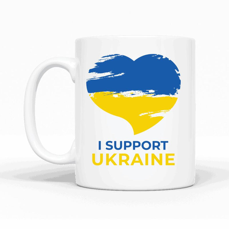 I Support Ukraine Herz - Personalisierbare Tasse